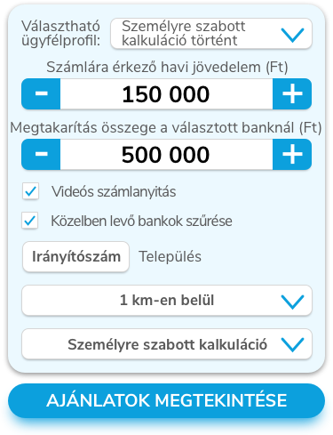 Bankszámla kalkulátor